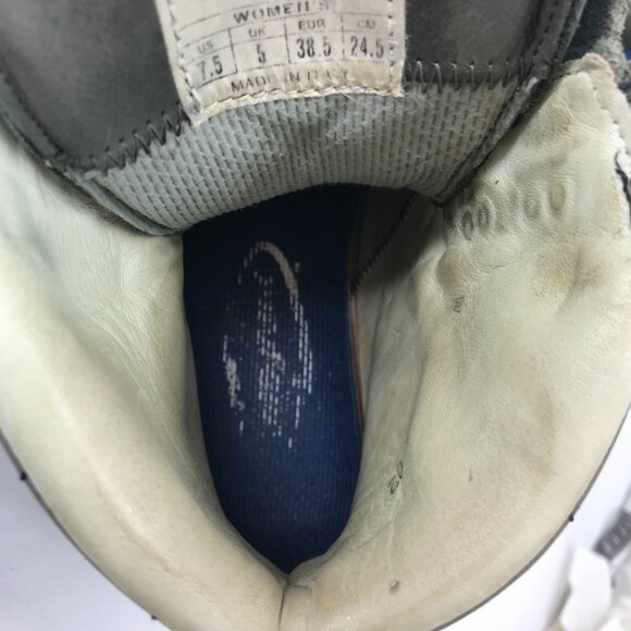 MONTRAIL Hiking Boots Womens 7.5/38.5 Green Leather Vibram Sole Made In Italy - Picture 7 of 16